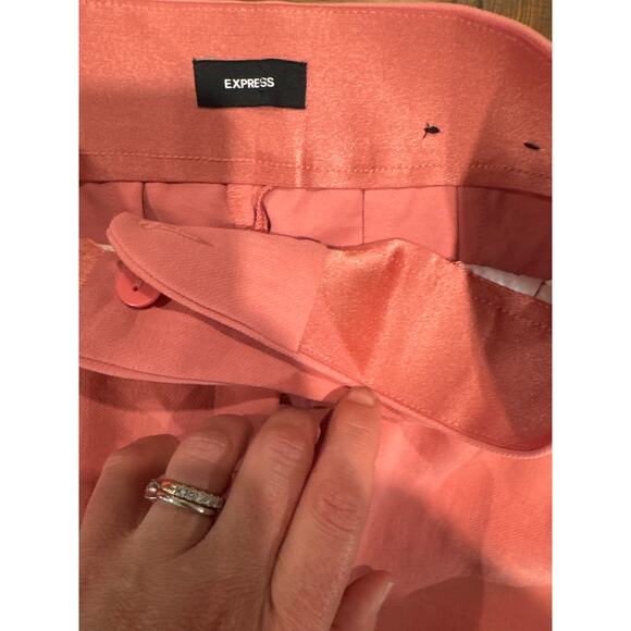 Express Super High Rise Flare Trouser Pink Women's Size 2R - Picture 9 of 11